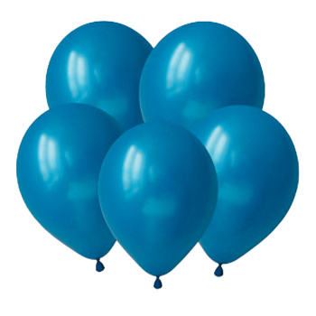 Синий, Металл / Navy Blue, латексный шар