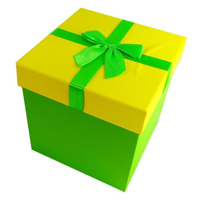Набор подарочных коробок 4 в 1 "Яркий стиль" Зеленый с бантом УЦЕНКА