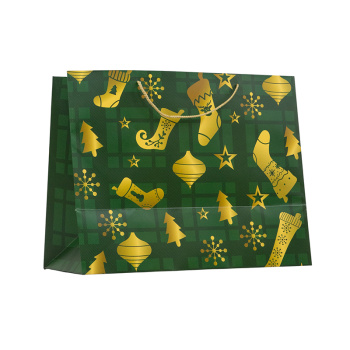Пакет подарочный "С новым годом! Зелёный стиль"