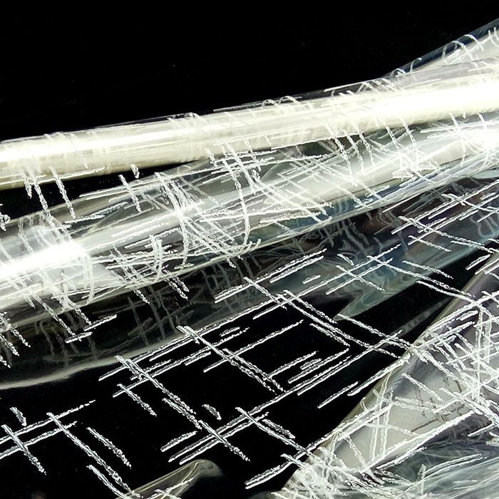 Пленка упаковочная прозрачная с рисунком "Штрихи" белый, 190 г