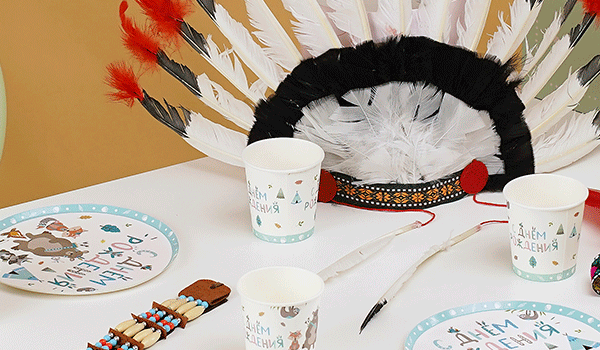 Повязка Индеец с перьями