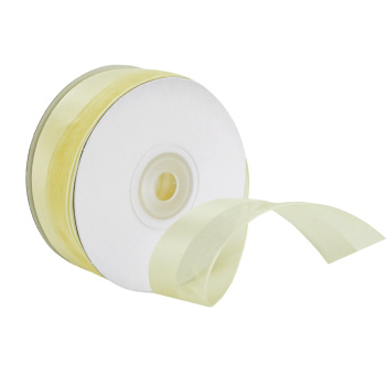 Лента Половинки Атлас и органза Айвори