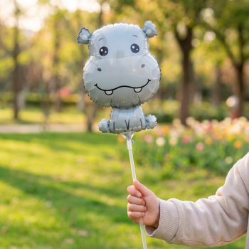 Бегемотик мини, фольгированный шар