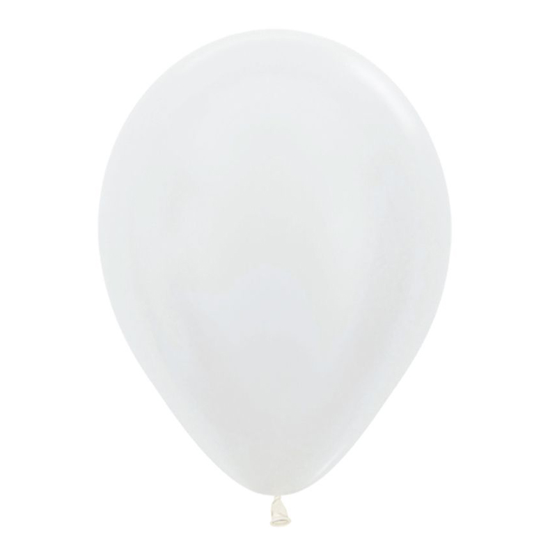 Белый, Перламутр / White, латексный шар