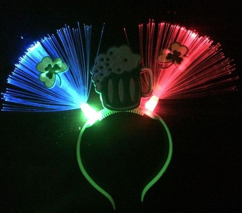 Карнавальный ободок-антеннки «Пенное» с подсветкой