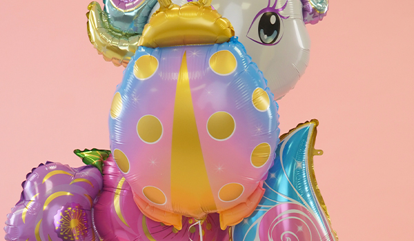 Фонтан из фольгированных шаров