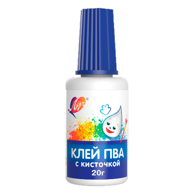 Клей ПВА с кисточкой 
