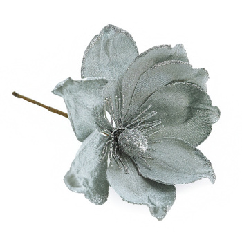 Цветок искусственный Серебряный 