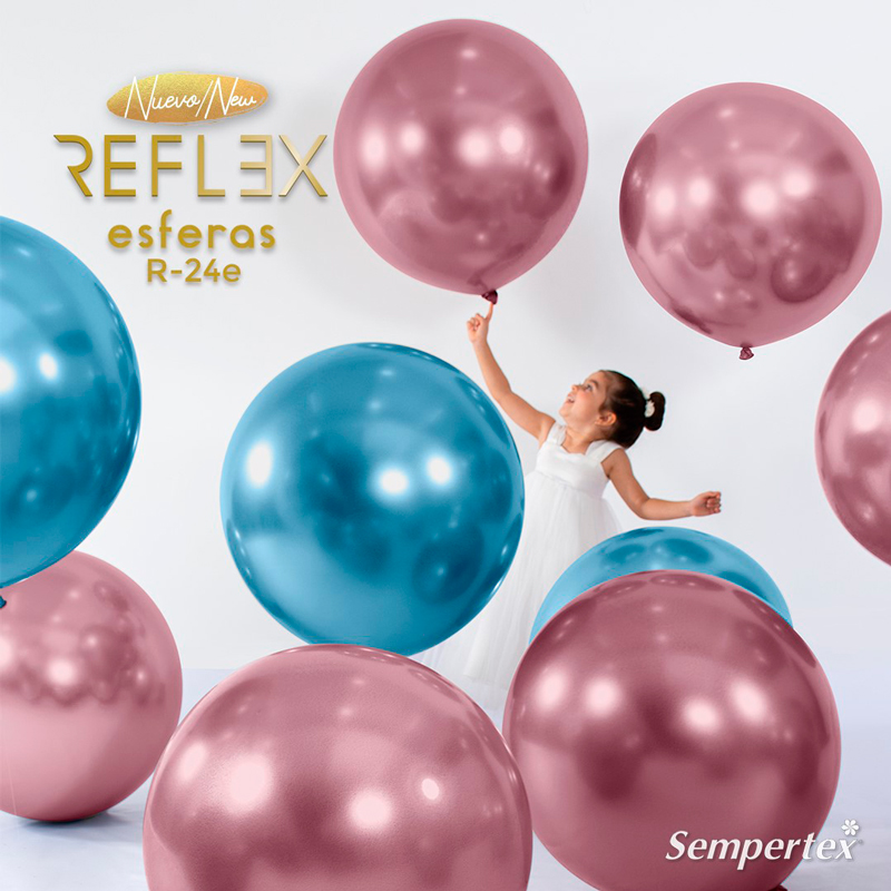Рефлекс Розовый (Зеркальные шары) / Reflex Pink, латексный шар