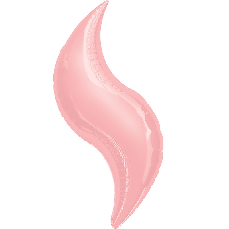 Зигзаг Розовый / Pastel Pink, фольгированный шар