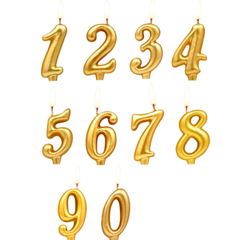 Свеча тортовая цифра "Универсальная. Золотая" 0