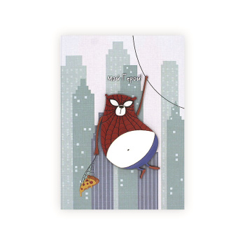 Открытка "Мой герой". Ручная работа