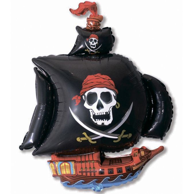 Пиратский корабль (черный) БРАК ПЕЧАТИ / Pirate Ship