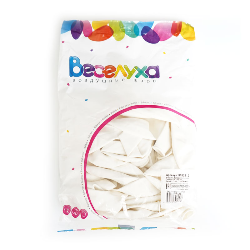 Белый, Пастель / White, латексный шар