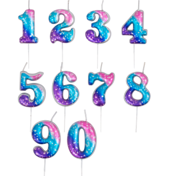 Свеча тортовая цифра 0 "Космос"