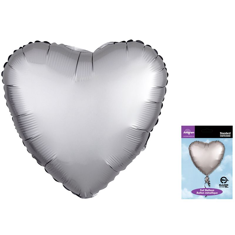 Сердце Платина Сатин Люкс в упаковке / Satin Luxe Platinum