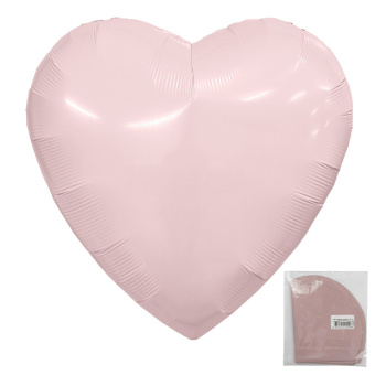 Сердце Пыльная роза в упаковке, фольгированный шар