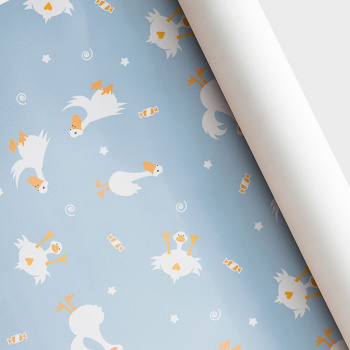 Бумага подарочная "Гусь" / листы