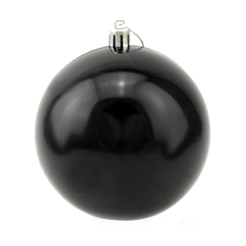 Новогодний шар Черный глянцевый