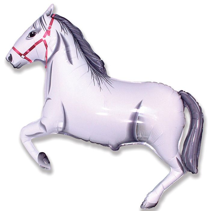 Лошадь (белая), фольгированный шар