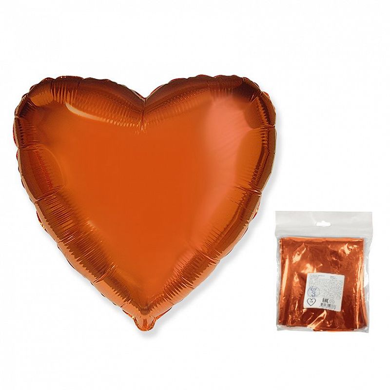 Сердце Оранжевый в упаковке / Orange