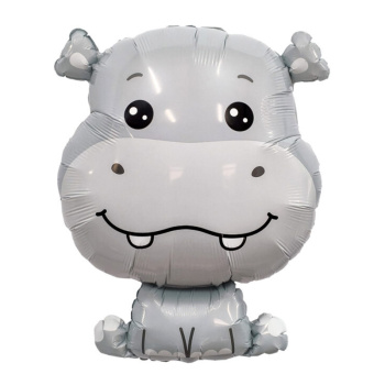 Бегемотик мини, фольгированный шар