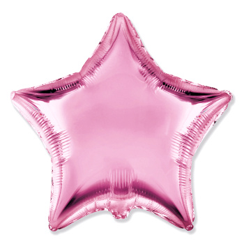Звезда Розовый нежный / Light Pink, фольгированный шар