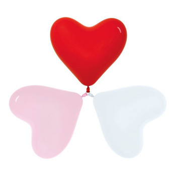 Сердце Ассорти, Пастель / Assorted, латексный шар