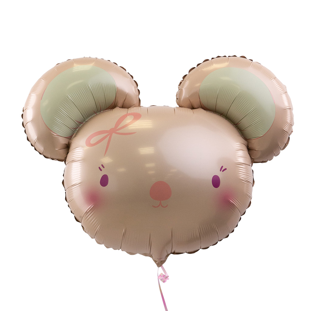 Мышка розовая в упаковке, фольгированный шар