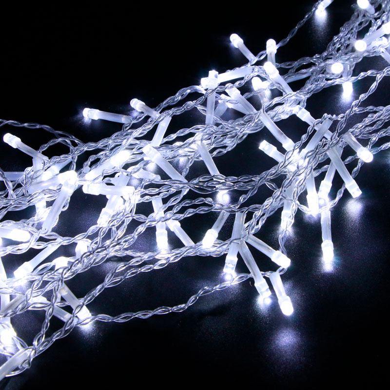 Светодиодная гирлянда "Бахрома",  120 светодиодов холодного белого цвета с коннектором