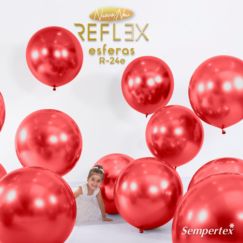 Рефлекс Красный (Зеркальные шары) / Reflex Red, латексный шар