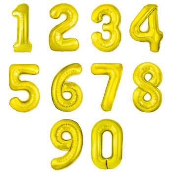 Цифра 0 Золото SLIM в упаковке, фольгированные шары Цифра 0 Золото SLIM в упаковке, фольгированные шары