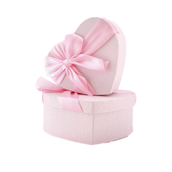 Набор коробок 2 в 1 "Сердце с бантом" Розовый УЦЕНКА