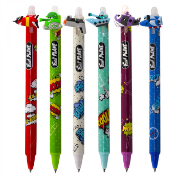 Ручка подарочная пиши-стирай "Funny plane", синяя