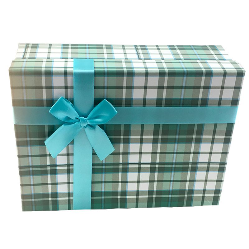 Набор подарочных коробок 3 в 1 "Строгий" Зеленый с бантом  УЦЕНКА