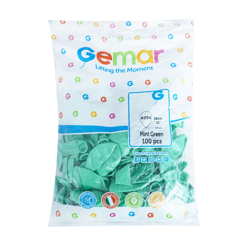 Мятный 94, Металл / Mint green 94, латексный шар