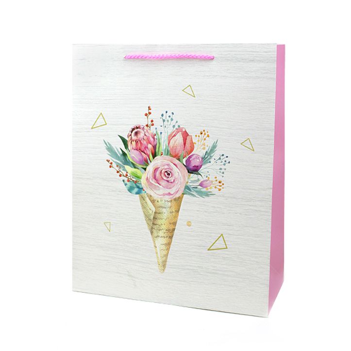 Пакет подарочный "Мороженое из цветов"