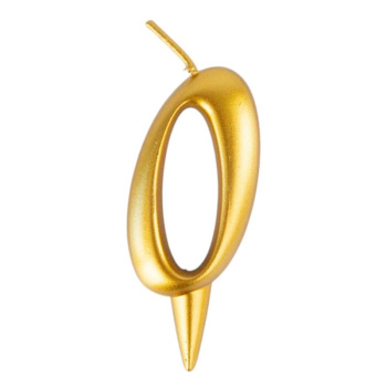 Свеча тортовая цифра "Универсальная. Золотая" 0