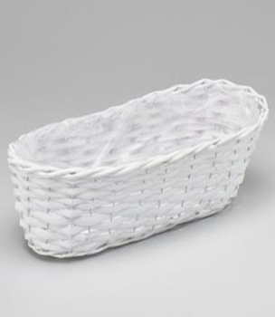 Корзина плетеная без ручки. Ива, белый