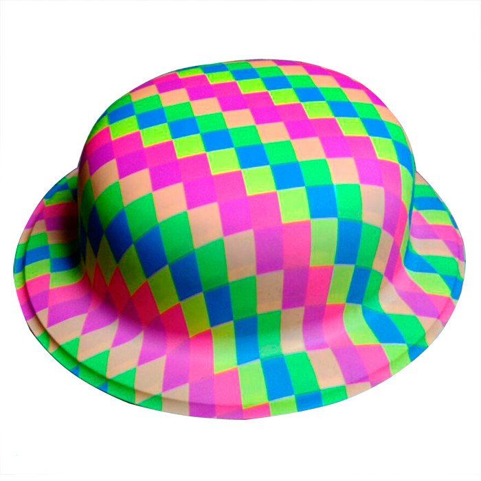 Шляпа "Котелок. Ромб" Разноцветная, пластик