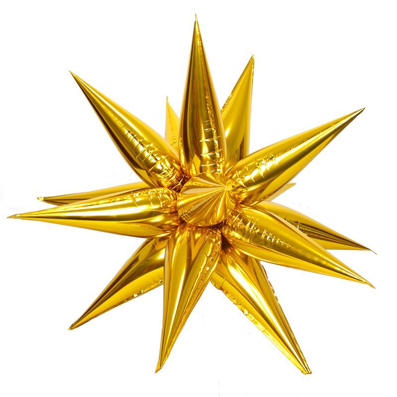 Звезда составная 12 лучиков Золото в упаковке / Gold