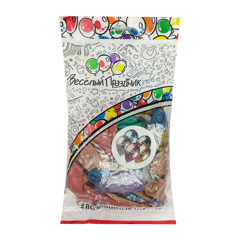СДР Конфетти, Ассорти Хром, латексный шар
