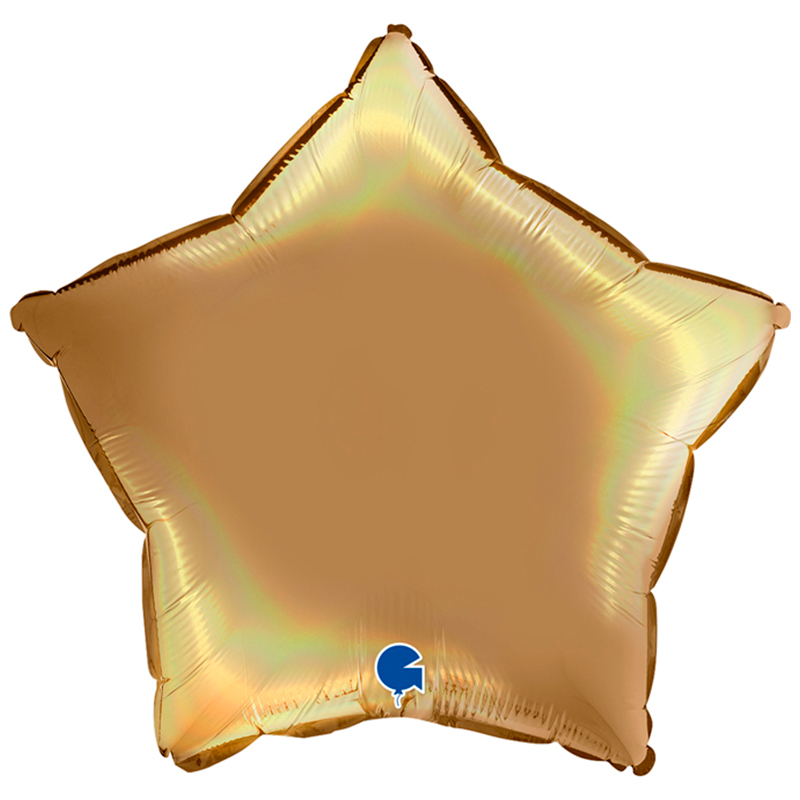 Звезда Шампань платина Голография, фольгированный шар