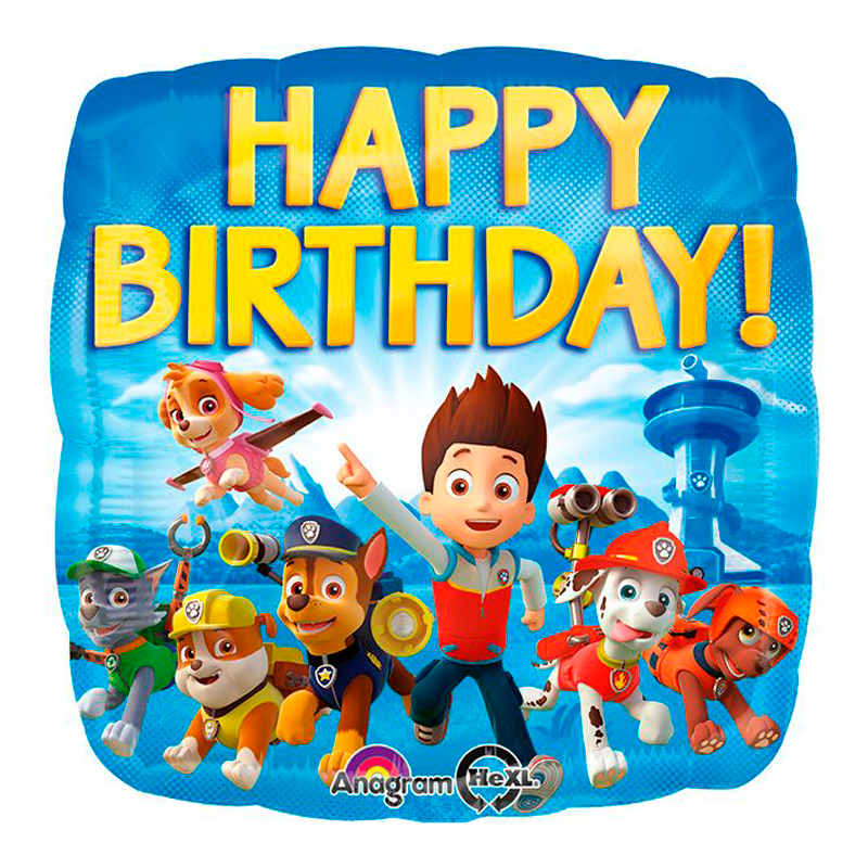 Щенячий патруль СДР / Paw Patrol HBD S60, фольгированный шар