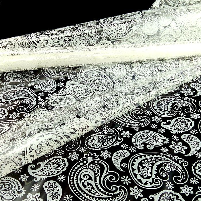 Пленка упаковочная прозрачная с рисунком "Огурцы" белый, 190 г