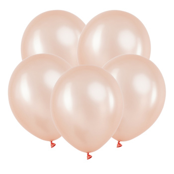 Розовое золото, Металл / Rose Gold, латексный шар