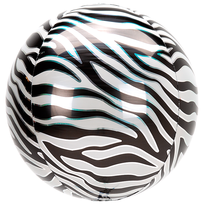 Сфера 3D Зебра принт в упаковке / 3D Zebra print