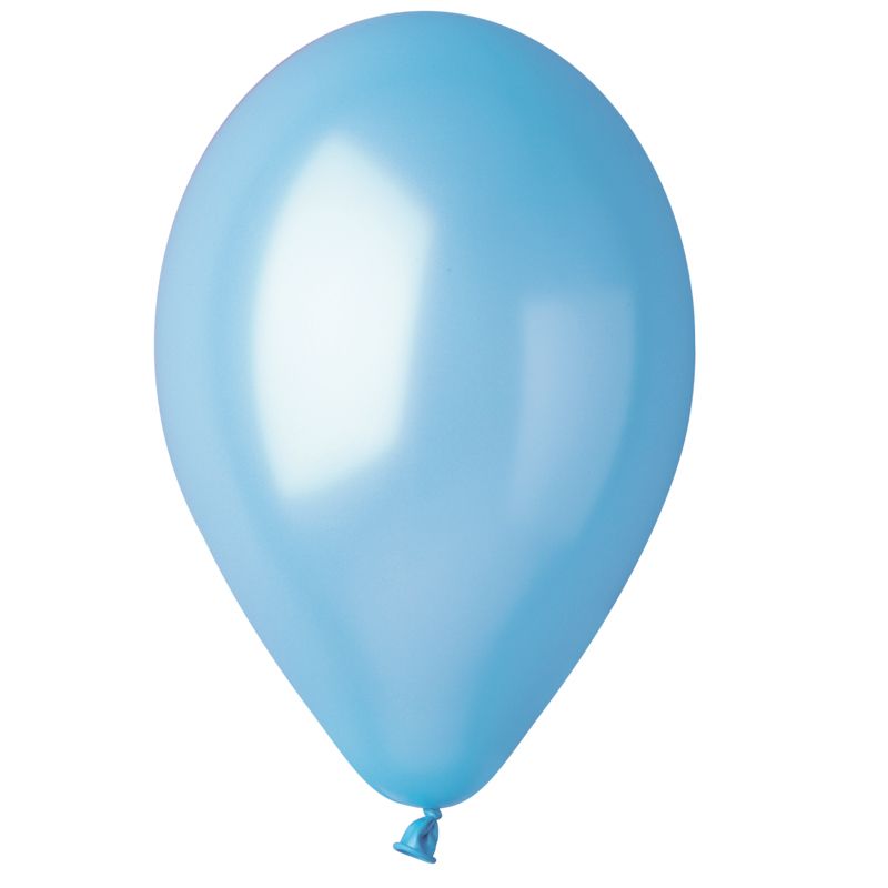 Голубой 35, Металл / Light blue 35, латексный шар