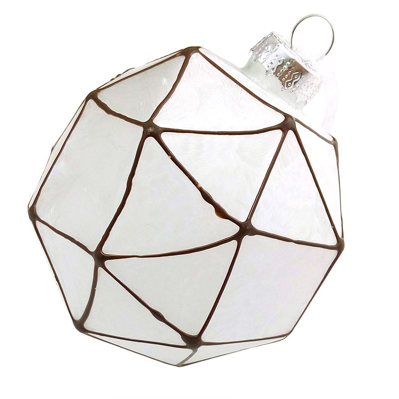 Новогодний стеклянный шар "Многогранник"