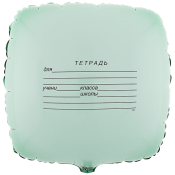 Тетрадь в упаковке, фольгированный шар